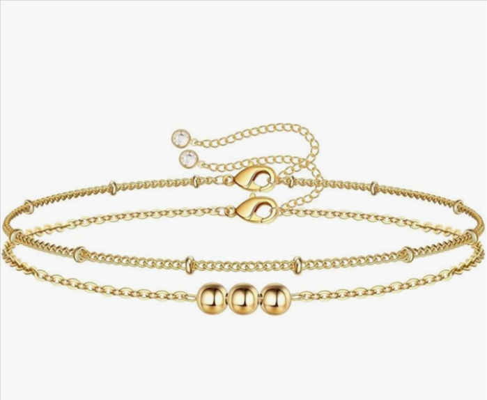 Ensemble de 2 bracelets plaqué Or 18K XSDSLS pour femme.