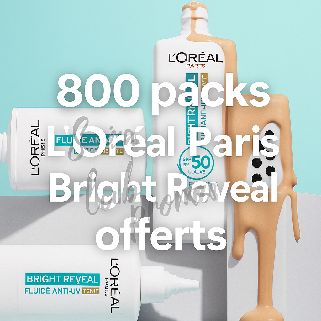  Test gratuit du fluide teinté anti-UV L'Oréal Paris Bright Reveal avec protection solaire et effet bonne mine, 800 packs offerts chez TRND