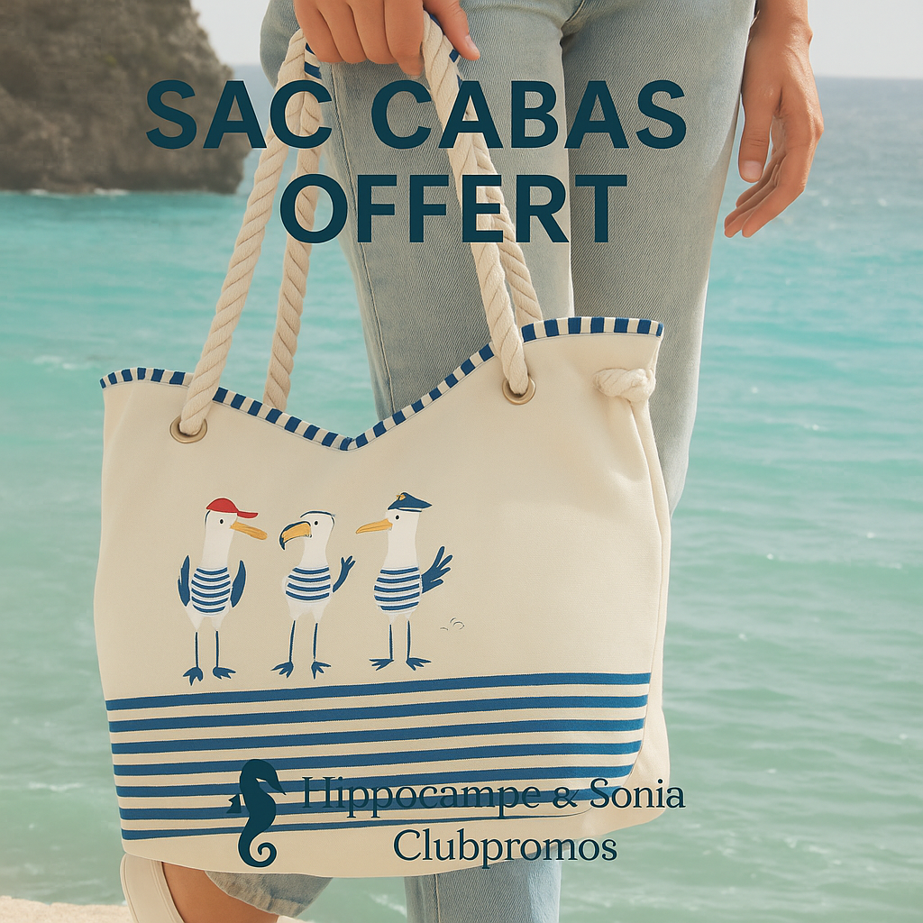 cabas-ete-joli-rivage-francoise-saget-offert.pngCabas d'été Joli Rivage offert par Françoise Saget – sac en tissu aux motifs marins, idéal pour la plage, offert en cadeau dans le cadre d'une offre spéciale. Accessoire estival tendance, pratique et léger. Bon plan exclusif à découvrir !