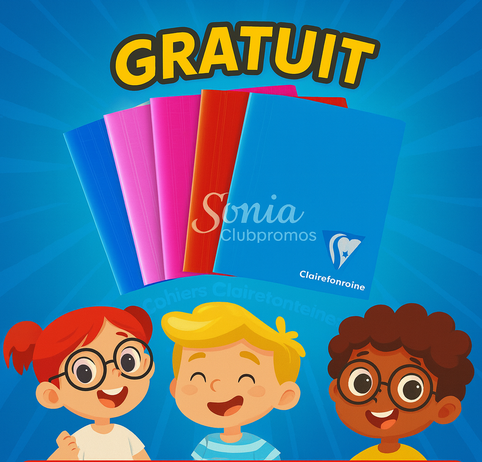 Cahiers Clairefontaine Polypro Design – 96 pages – 24x32cm – Couverture polypropylène résistante – Offerts chez Auchan via remboursement fidélité – Rentrée scolaire 2025