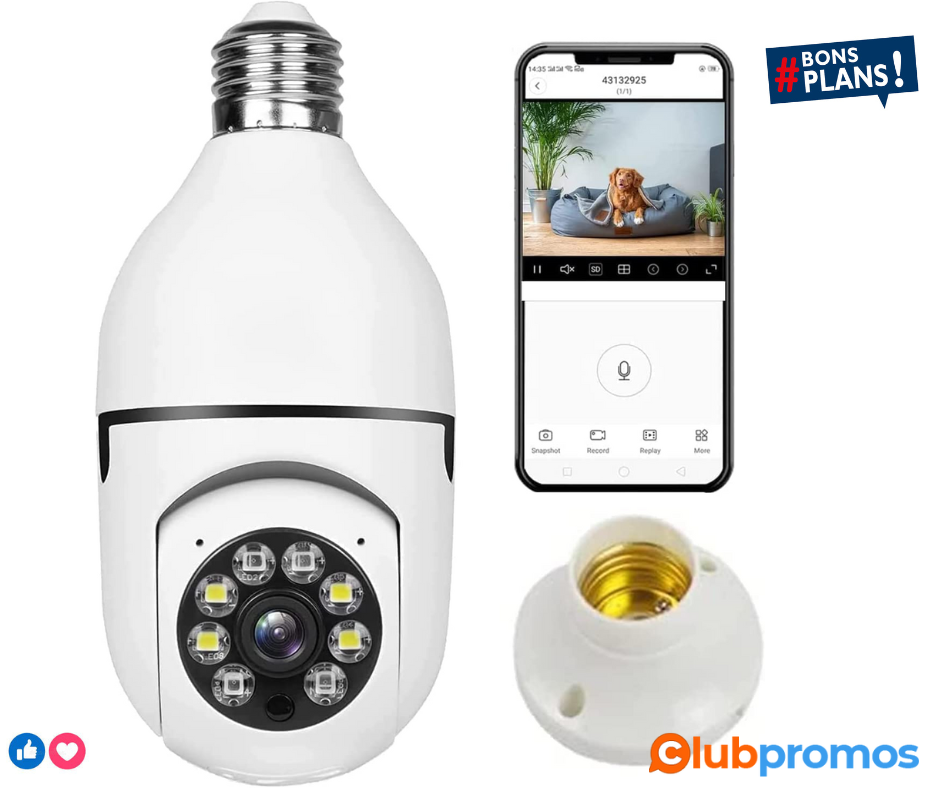 Caméra Surveillance WiFi intérieure,HD 1080P,Vision Nocturne Infrarouge,détection de Mouvement...png