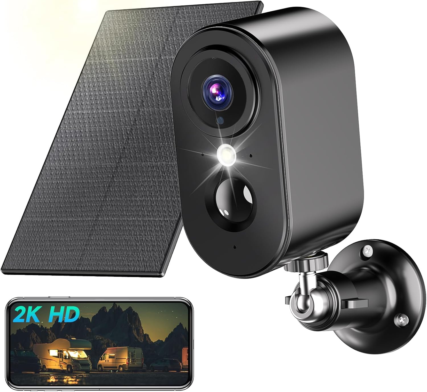  Caméra de surveillance WiFi extérieure solaire PESAIR 2K, sans fil, détection PIR, vision nocturne couleur, stockage cloud ou carte SD – Bon plan Amazon avril 2025