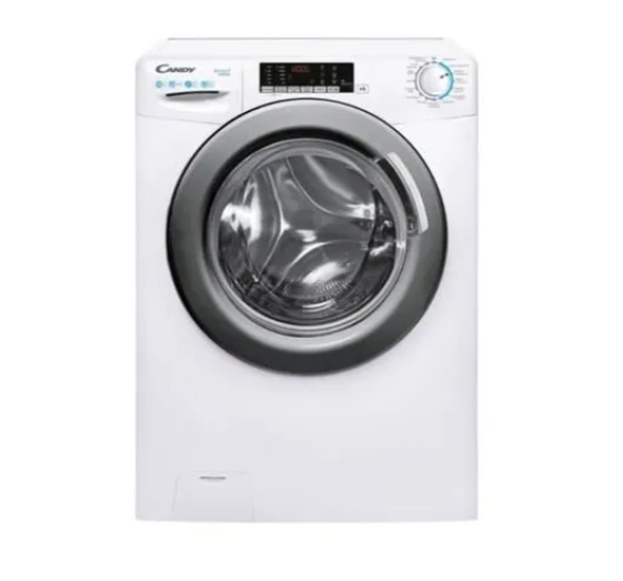 Lave-linge hublot CANDY CSS1410TWMRE/FR - 10 kg avec moteur induction et fonction vapeur pour un nettoyage efficace.