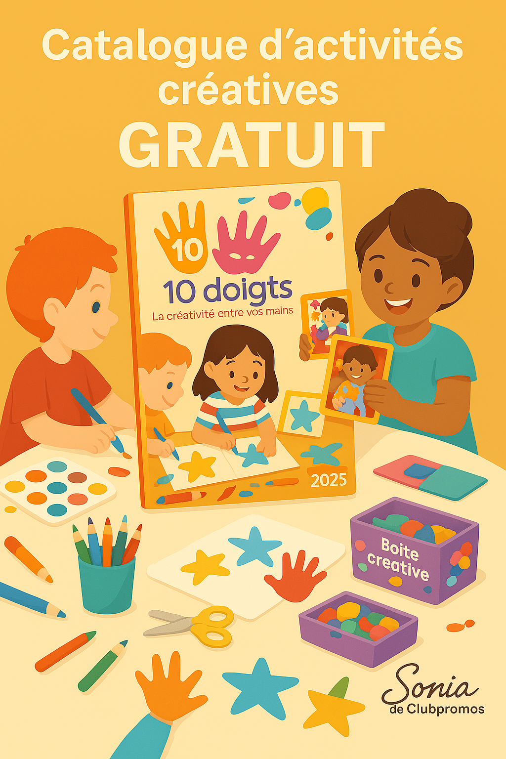 Catalogue papier 10 Doigts 2025 – activités manuelles, fournitures créatives, projets DIY pour enfants et adultes