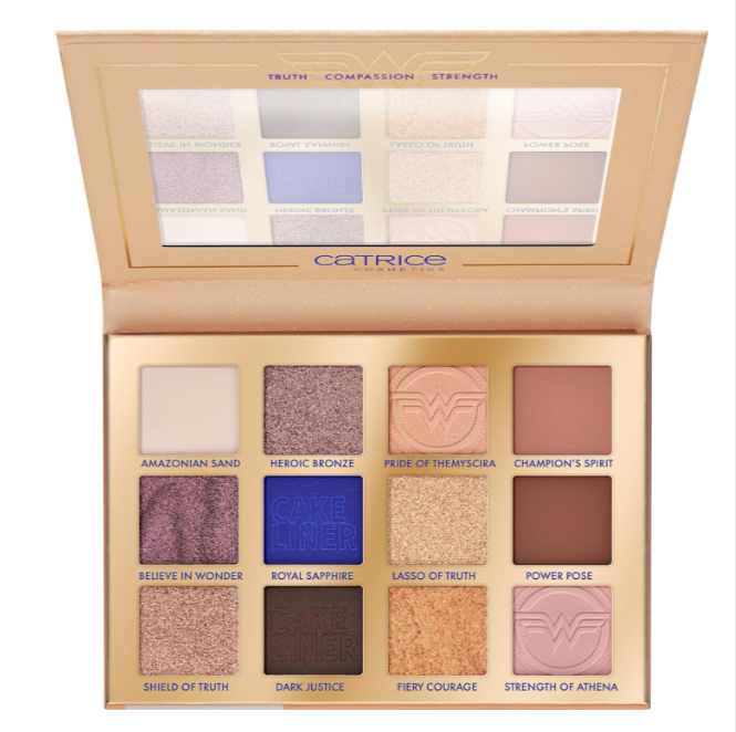 Palette Catrice Wonder Woman Eyeshadow – 12 teintes pigmentées – mats, métalliques et scintillants – édition cruelty free – bon plan Amazon beauté.