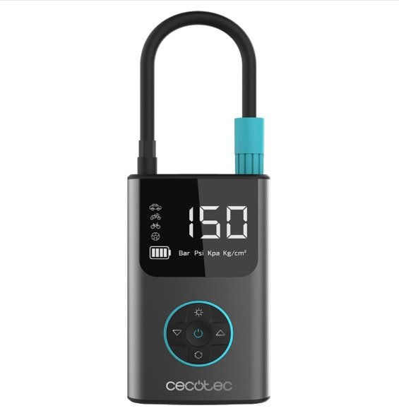 Compresseur Cecotec Air Max portable 150 PSI avec LED et double batterie – promo Amazon