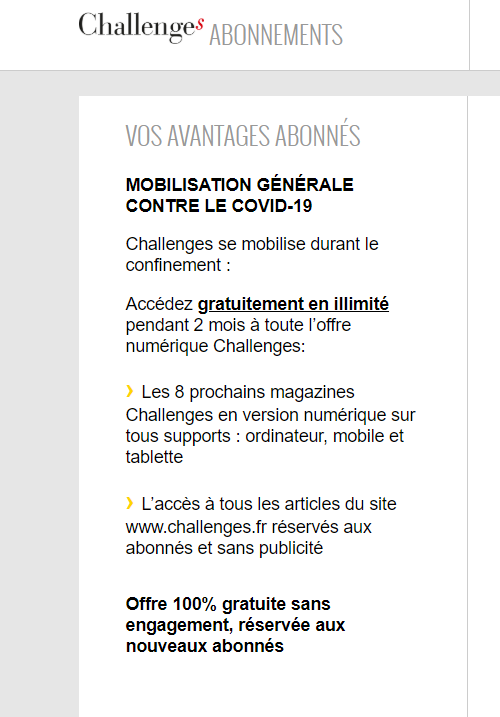 Challenges Pack 100  numérique Gratuit – 2 mois – Sans engagement - Challenges.png