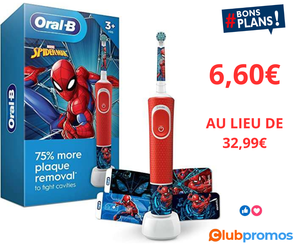 Coffret Brosse à dents électrique Oral-B Version Spiderman (Via 26.39€ sur la carte de fidélit...png