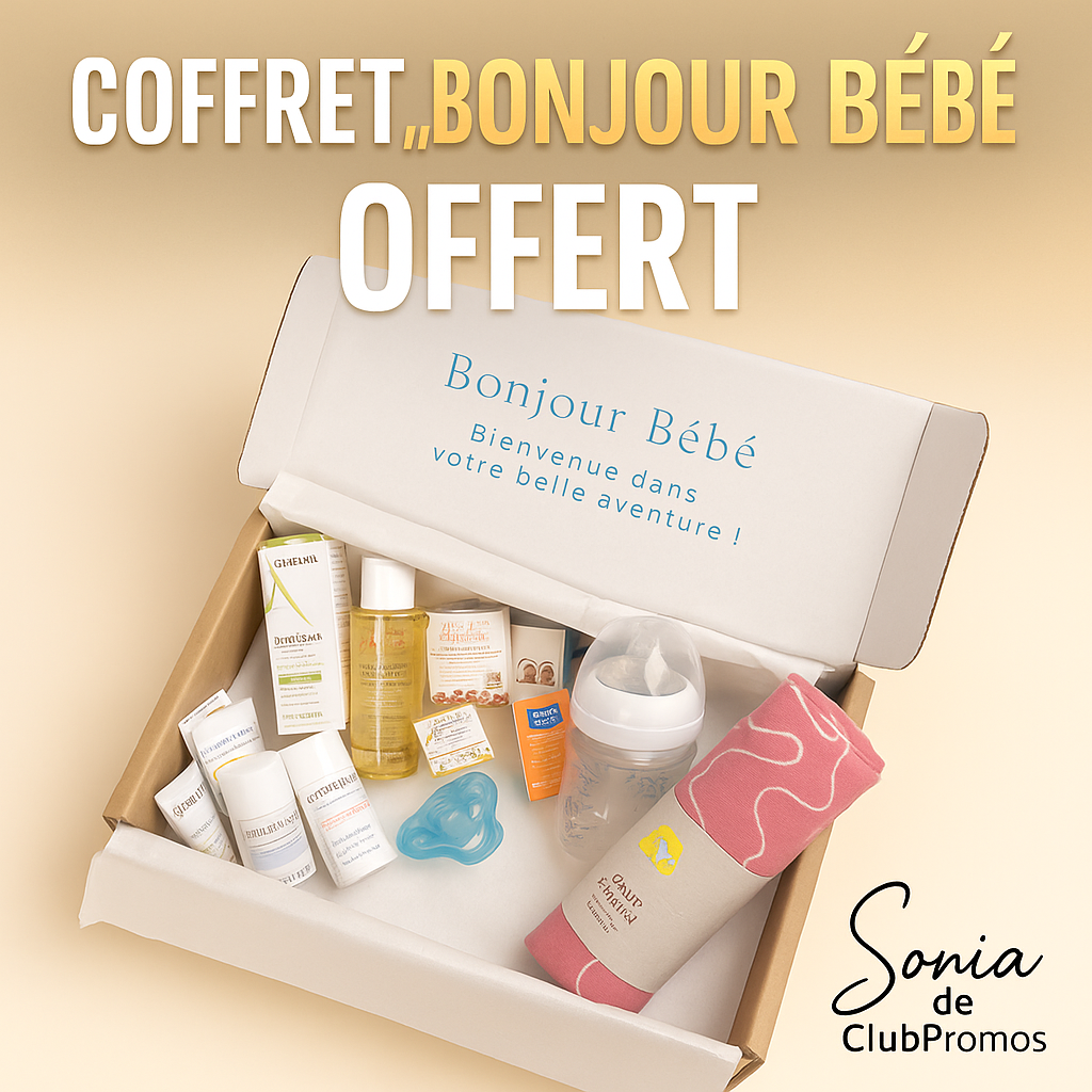 Le Coffret Future Maman Le Livre Bleu est une offre spécialement conçue pour les futures mamans souhaitant célébrer leur maternité de manière unique et personnalisée. Pour un prix attractif de 6,60€, cette offre inclut la livraison, ce qui en fait une option idéale pour celles qui cherchent à se faire plaisir ou à faire plaisir à une future maman.  Ce coffret comprend divers produits gratuits à personnaliser, ajoutant une touche personnelle qui rendra l'expérience encore plus mémorable. Imaginez pouvoir personnaliser des articles qui vous accompagneront durant votre grossesse et au-delà, créant ainsi des souvenirs précieux.  Que ce soit pour soi-même ou comme cadeau pour une amie, ce coffret constitue un geste attentionné et délicat. En plus des produits gratuits, Le Livre Bleu propose des conseils, astuces et informations utiles sur la maternité, permettant aux futures mamans de se sentir soutenues et bien informées tout au long de cette belle aventure.   Ne manquez pas cette occasion de vous offrir ou d'offrir ce coffret qui allie praticité, personnalisation et bien-être !