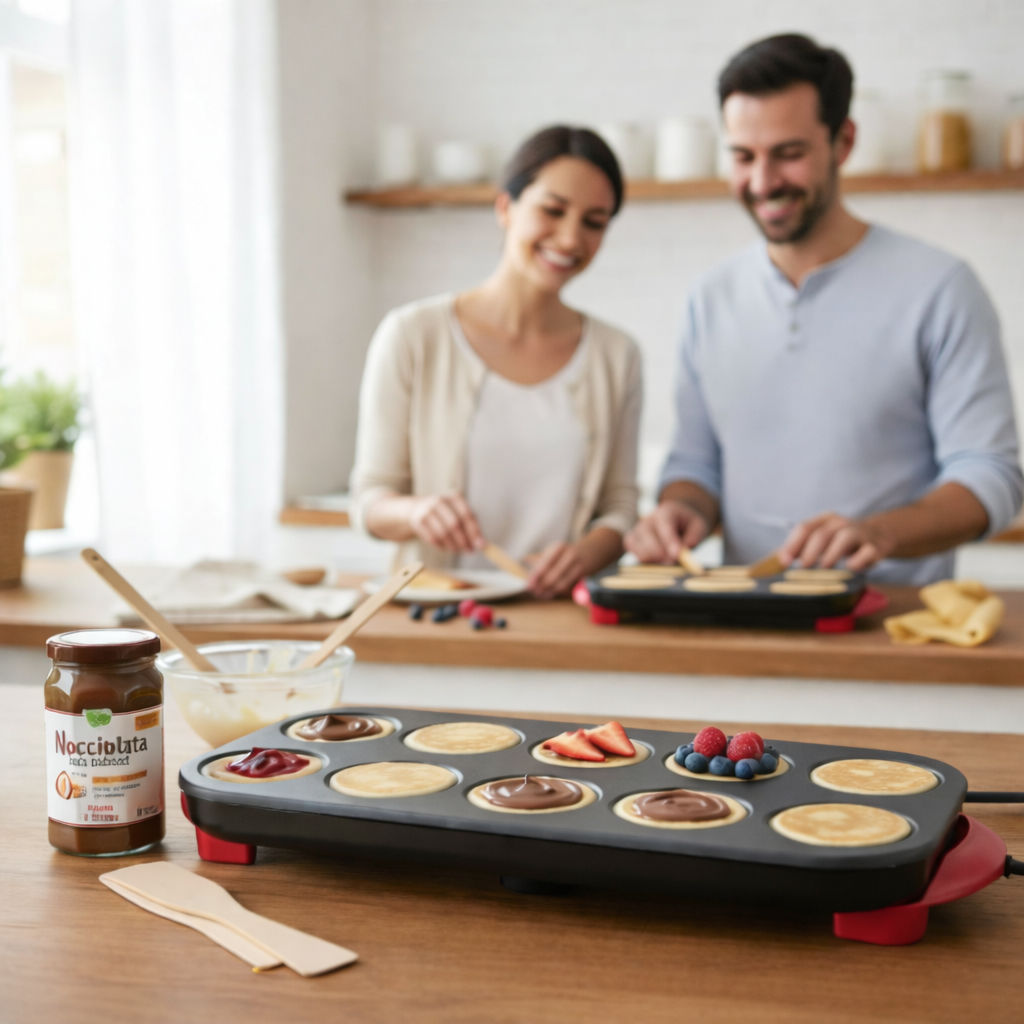  Crêpière électrique Crêpe Party FAGOR FG10CRNOC 10 parts 1000 W revêtement antiadhésif spatules louche incluses avec pot de Nocciolata 250 g offert chez Carrefour