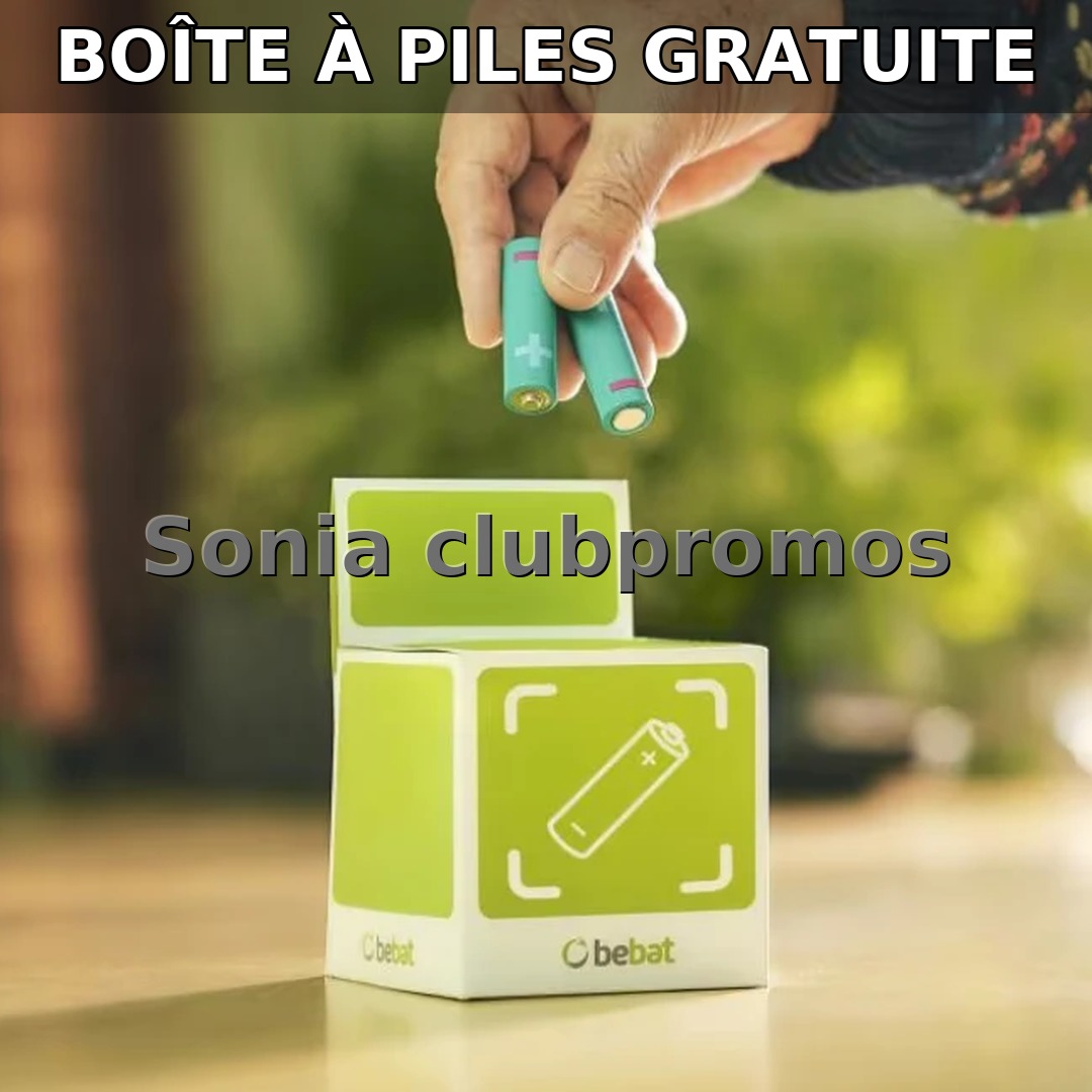 Cube de collecte Bebat gratuit pour piles et batteries usagées – solution pratique de recyclage à domicile en Belgique, livraison gratuite à la maison