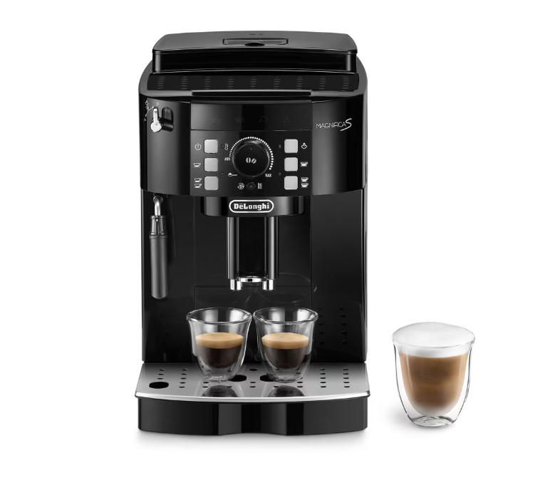 Machine expresso avec broyeur Delonghi Magnifica S ECAM21.113.B noire, 1,8 L, 15 bars, vue de face