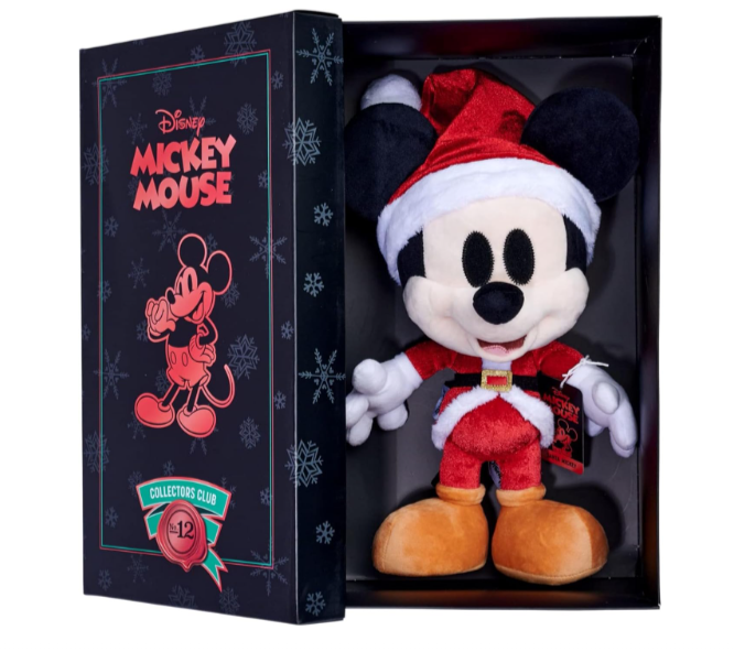  Peluche Disney Mickey 35 cm édition Père Noël, série Collector avec coffret cadeau, exclusivité Amazon, adaptée dès la naissance, note 4,7/5