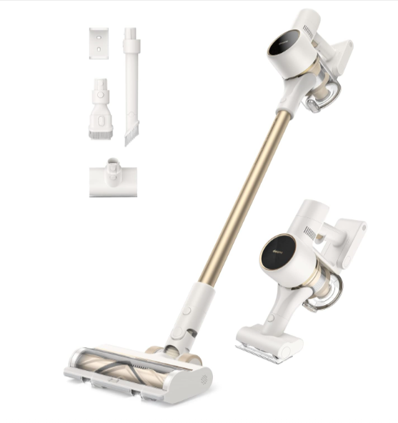  Aspirateur balai sans fil Dreame R10, 120AW d’aspiration, 60 minutes d’autonomie, brosse multi-surfaces avec LED, filtration avancée, idéal animaux et tapis