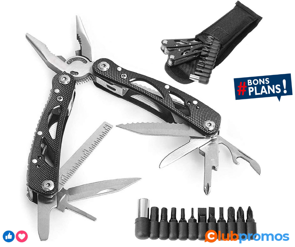 Ducomi Pince multifonction 24 en 1 en acier inoxydable, terminal extérieur, coupeuse, outils p...png