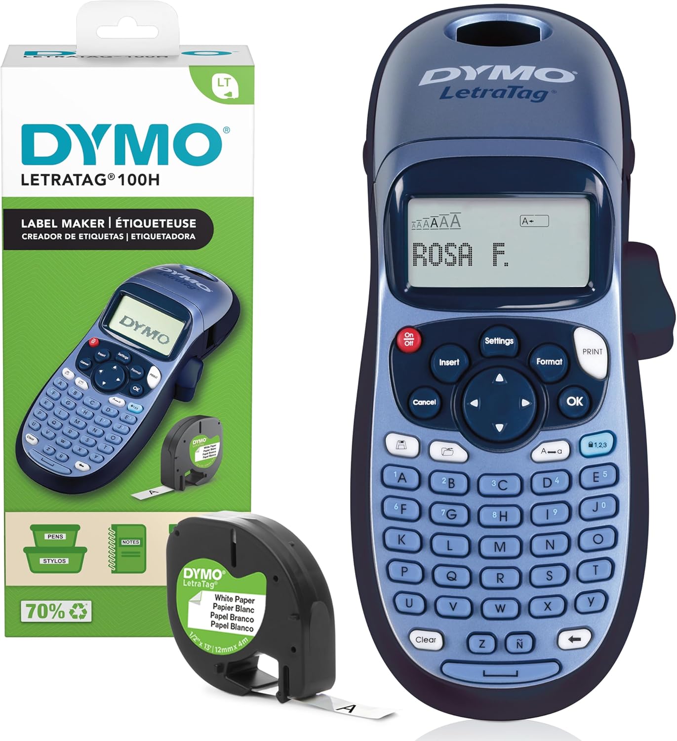 Étiqueteuse Dymo LetraTag LT-100H – portable, avec affichage LCD, sans encre