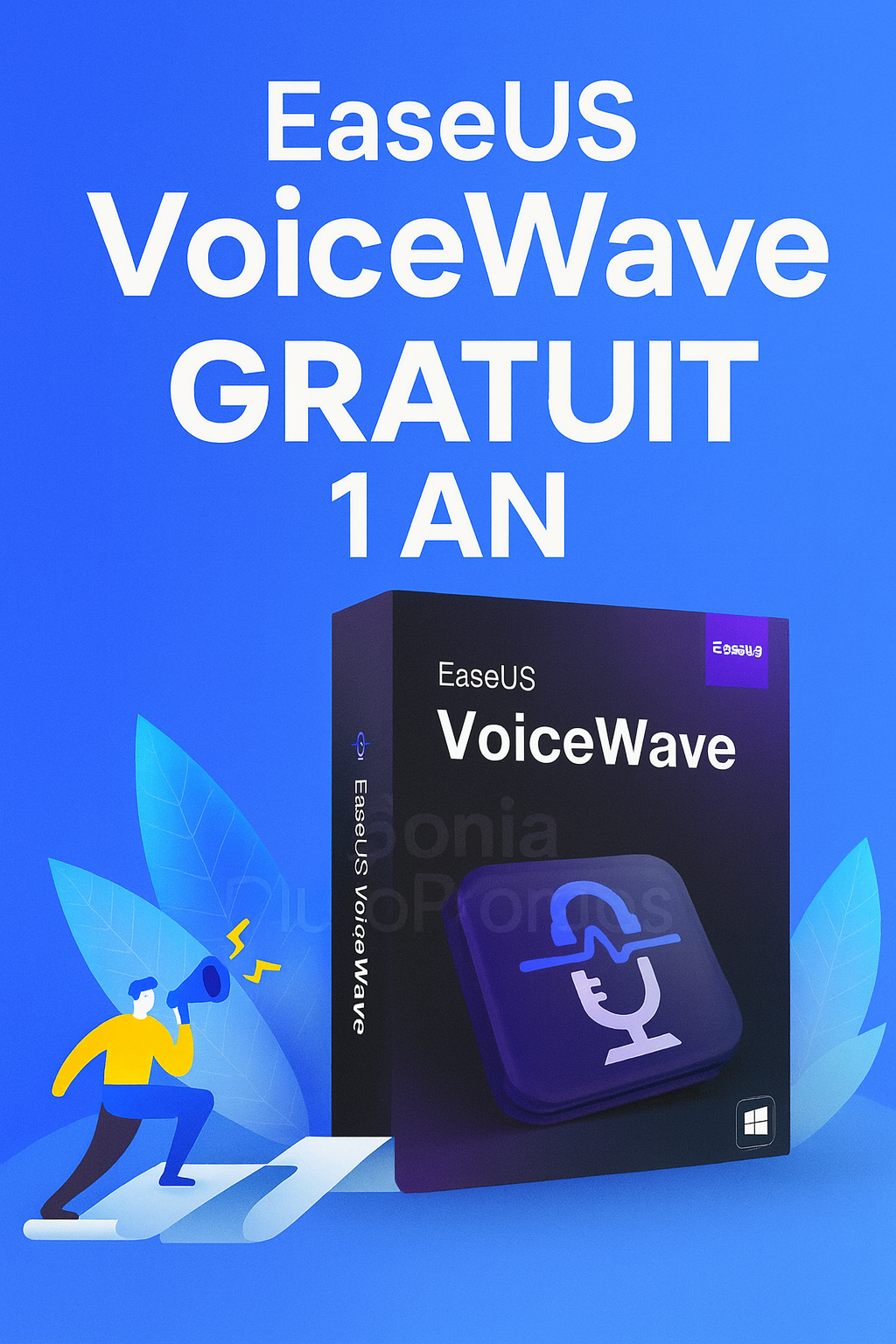  EaseUS VoiceWave – changeur de voix IA temps réel gratuit sur PC Windows. Offre 1 an au lieu de 29,95€ pour streamers, gamers et créateurs de contenu.