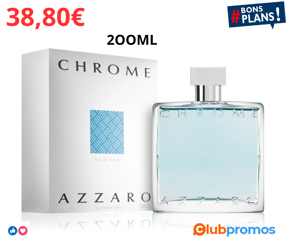 Eau de toilette Azzaro Chrome United 200mL notino.png