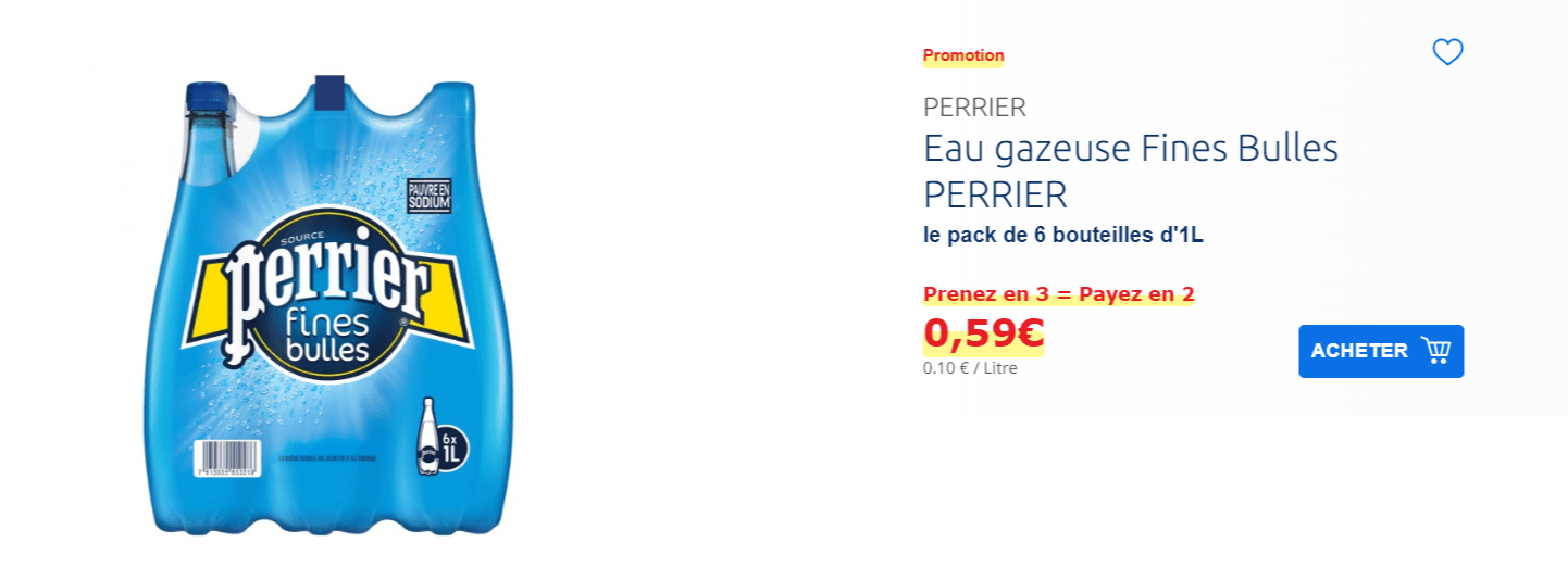 Eau gazeuse Fines Bulles PERRIER pas cher au Meilleur Prix.png