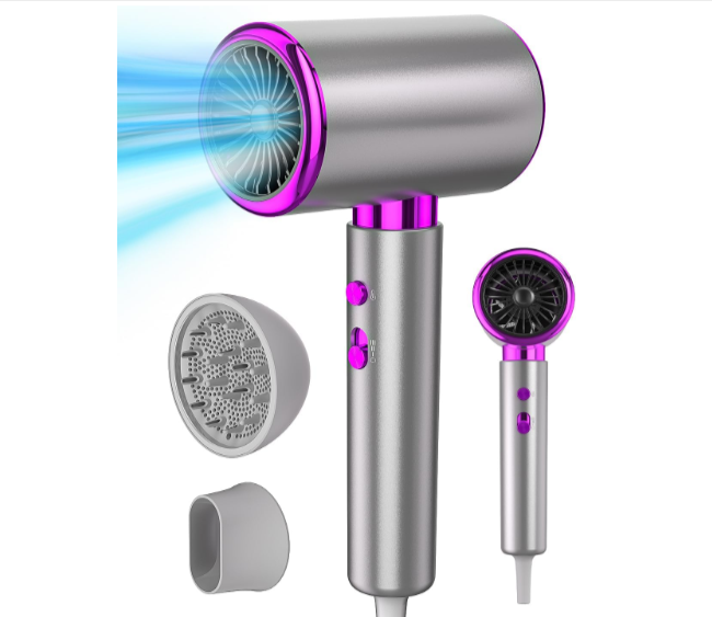  Sèche-cheveux ionique DMTIVMG 2400W – modèle avec diffuseur et concentrateur, technologie anti-frisottis pour brushing pro à petit prix