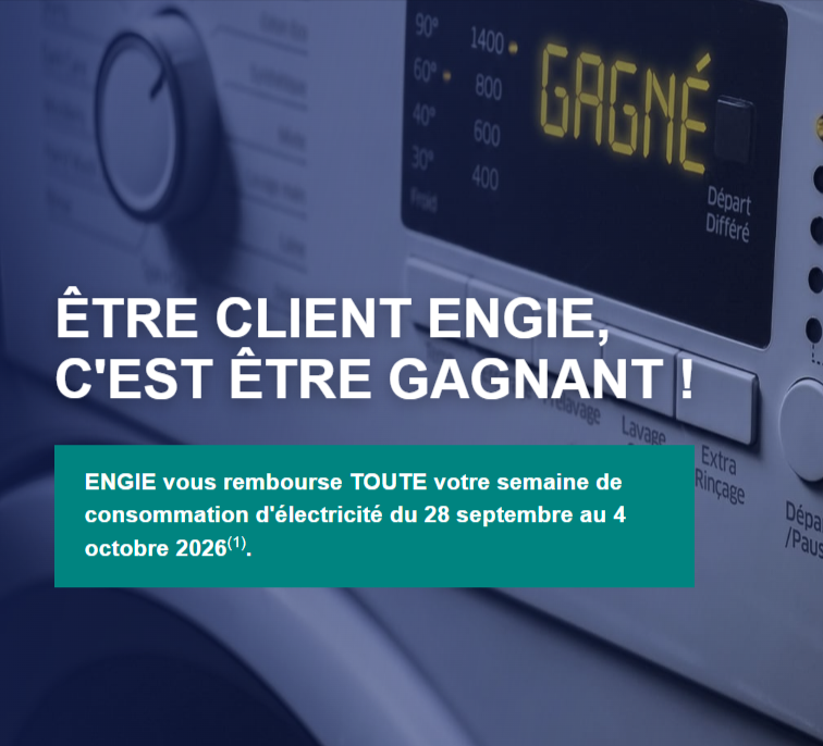 ENGIE rembourse la consommation d'électricité du 28 septembre au 4 octobre 2026 pour les clients éligibles