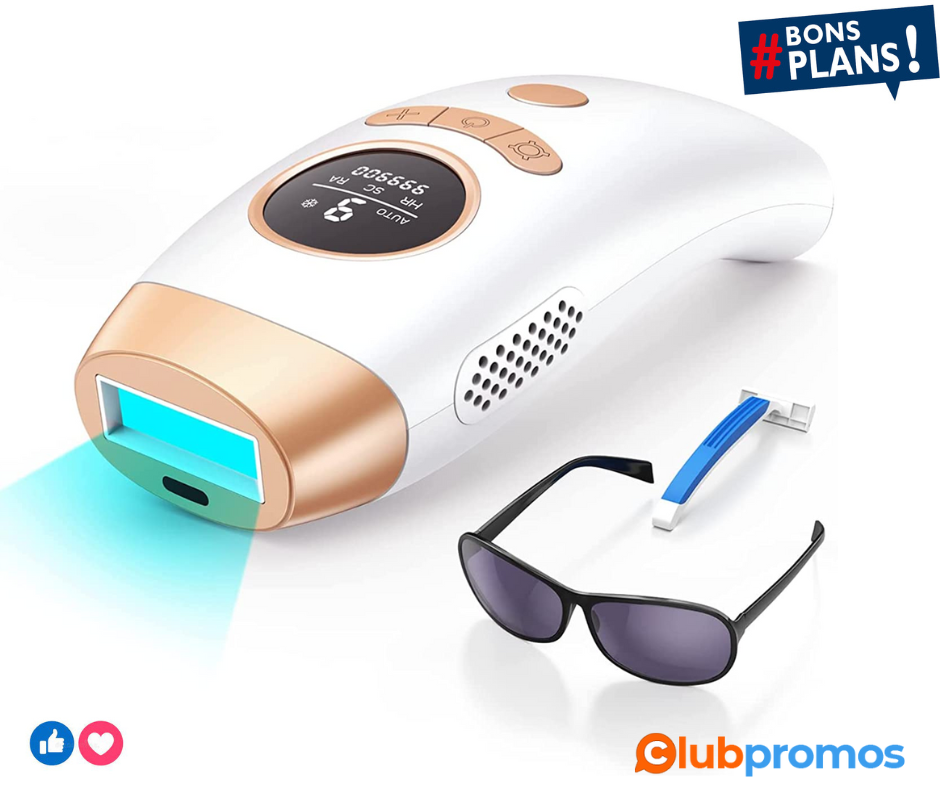 Epilateur Lumière Pulsée,999,900 Flashs 3 en 1 IPL Épilateur Laser, 9 Niveaux Dnergie, 2 Modes...png