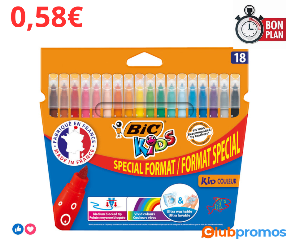 Etui de 18 feutres de coloriage BIC - carrefour market.png