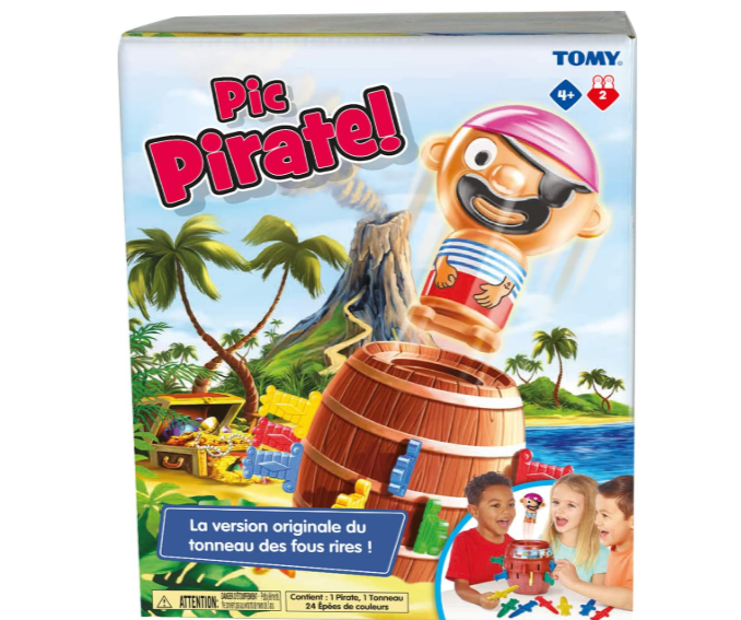  Jeu de société Pic Pirate Tomy pour enfants, fous rires garantis, cadeau Noël anniversaire – bon plan Amazon