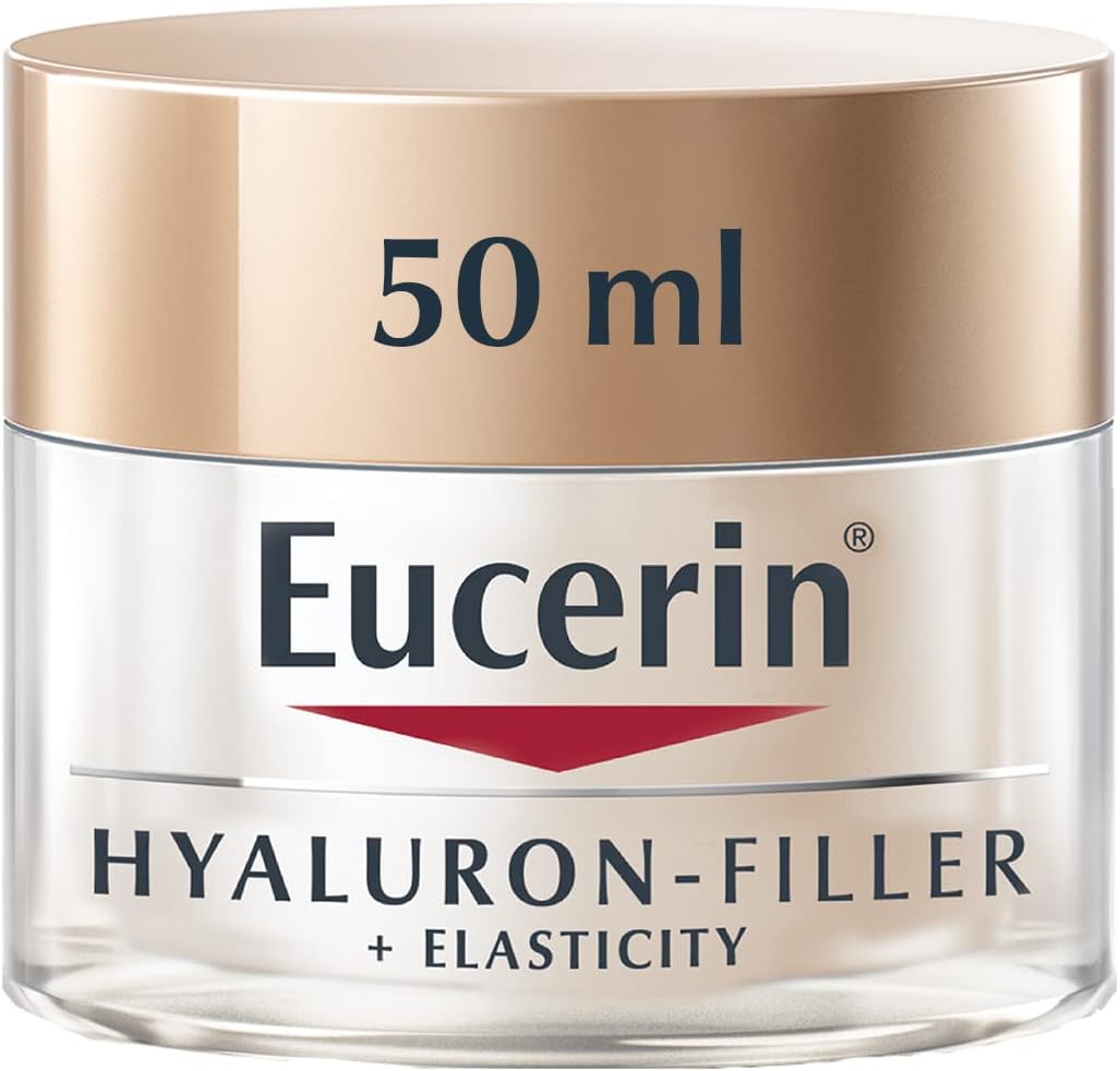 Crème de nuit anti-âge Eucerin Hyaluron-Filler + Elasticity 50 ml en promotion à 9,99€ sur Amazon au lieu de 42,25€, soin visage pour peaux adultes ciblant les rides, la fermeté et la perte d’élasticité.