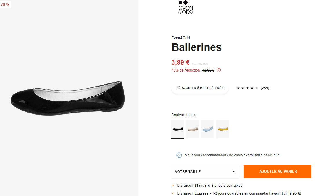 Even Odd Ballerines   black   ZALANDO FR.png