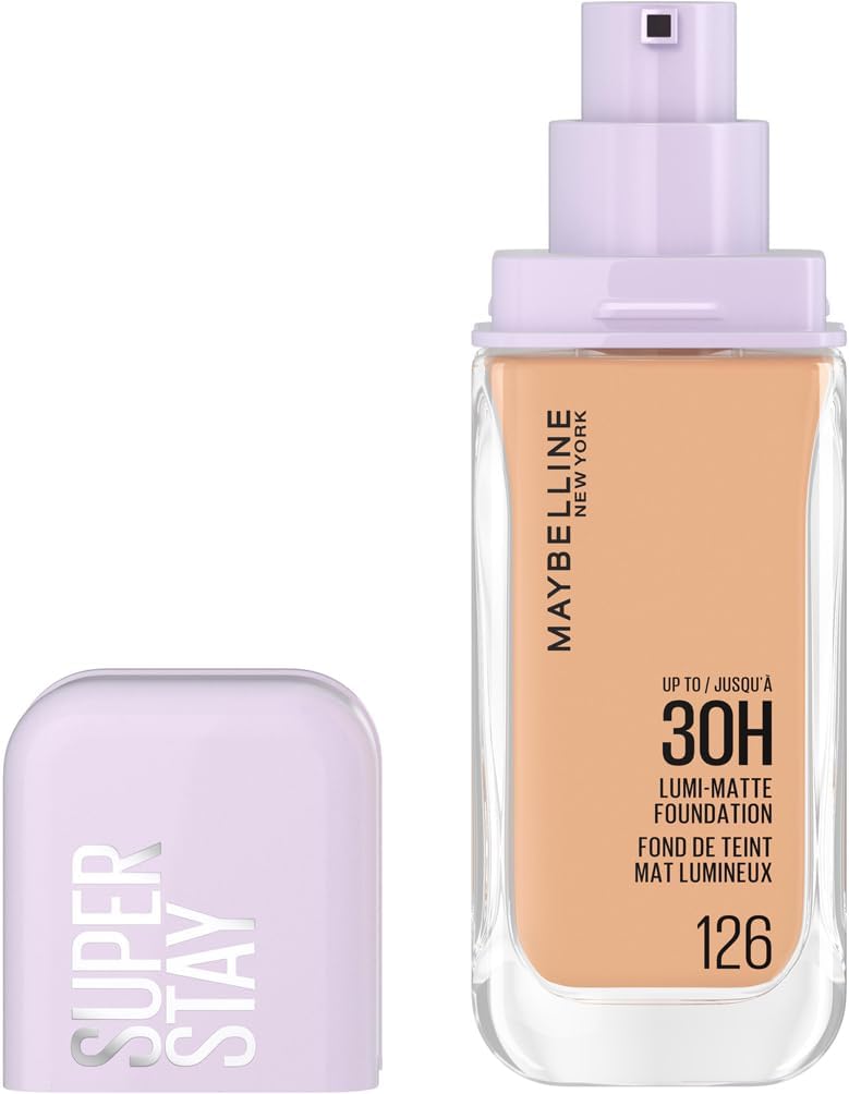  : Fond de teint Maybelline Superstay 30H Lumi-Matte – fini mat lumineux, tenue 30h, waterproof, teinte 126 – bon plan Amazon à prix réduit