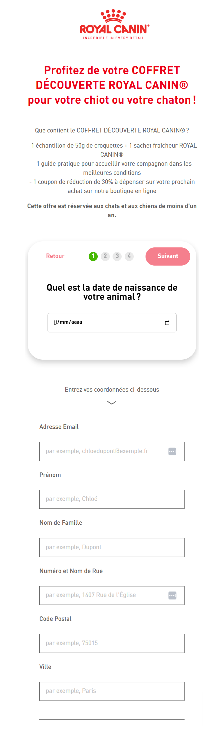 formulaire Coffret Découverte Royal Canin Échantillon Gratuit pour votre Chiot ou Chaton.png