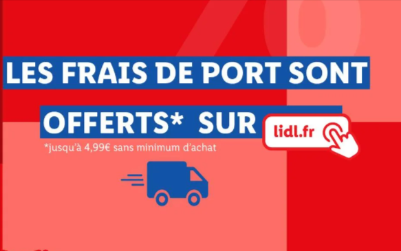  Livraison gratuite sans minimum d'achat sur Lidl.fr pendant les solde
