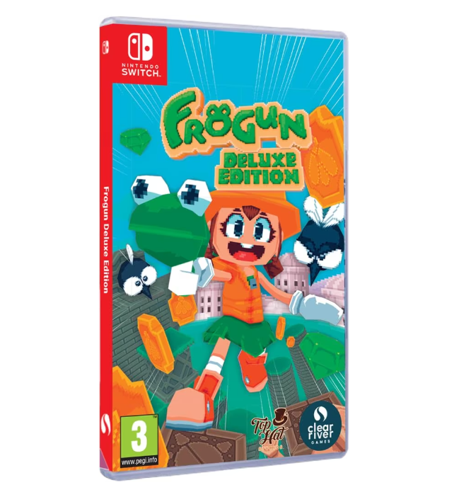 Jeu Frogun Deluxe Edition Nintendo Switch – plateforme rétro à grappin-grenouille, univers coloré et varié, promo Amazon à 21€ au lieu de 34,99€, note 3,9/5.