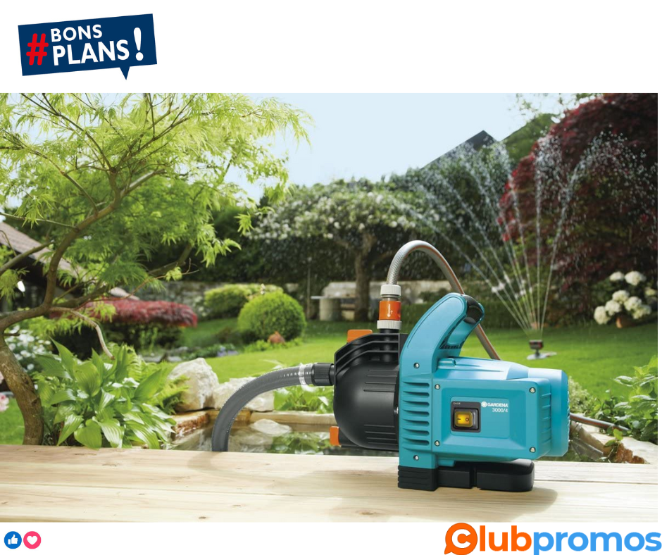 Gardena Pompe d'arrosage de surface 30004 Classic pompe d'arrosage, débit de 3 100 lh, silenci...png