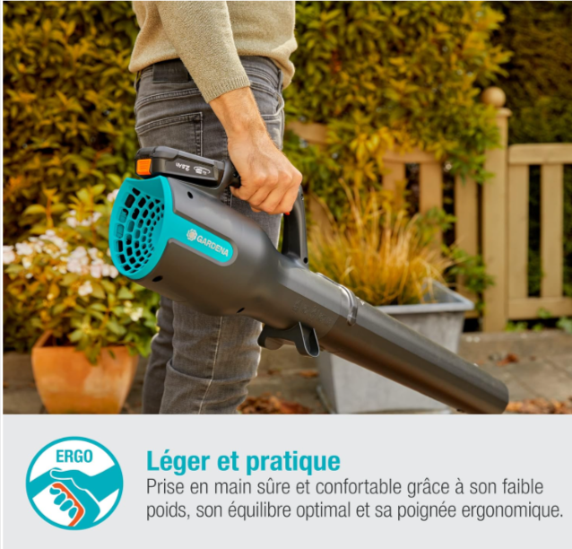 Souffleur Gardena PowerJet 18V sans fil – léger, puissant, idéal pour feuilles et pelouse, bon plan Amazon