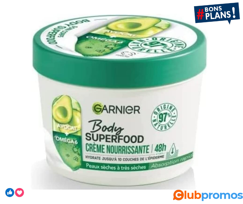 Garnier - Body Superfood - Crème Soin Corps Nourrissante - Hydratation 48H - Formule Vegan & à...png