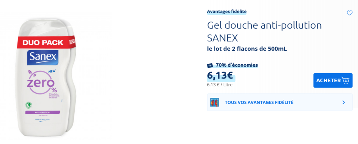 Gel-douche-anti-pollution-SANEX-le-lot-de-2-flacons-de-500mL-à-Prix-Carrefour.png