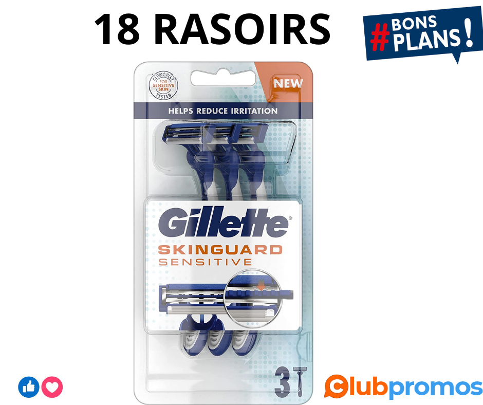 Gillette SkinGuard Rasoir Jetable Pour Peaux Sensibles x3 - Pack de 6.png