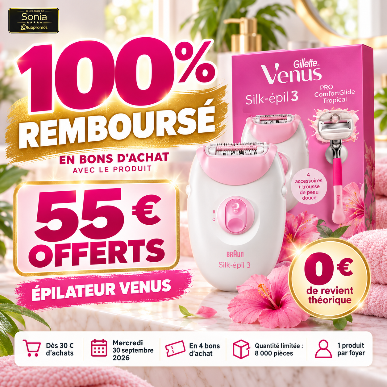 Doudoune réversible adulte TEX remboursée en bon d’achat chez Carrefour le 2 octobre 2026