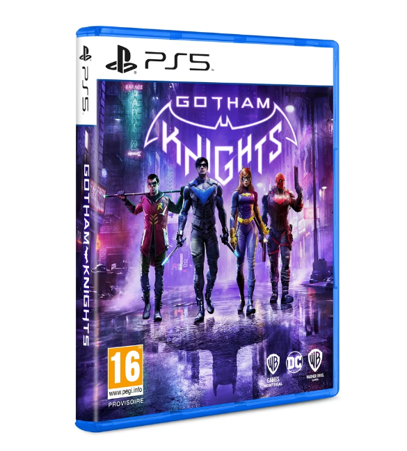Jeu Gotham Knights sur PS5 – Incarnez Batgirl, Robin, Red Hood ou Nightwing, coopératif ou solo, monde ouvert dans l’univers DC Comics, action-aventure.