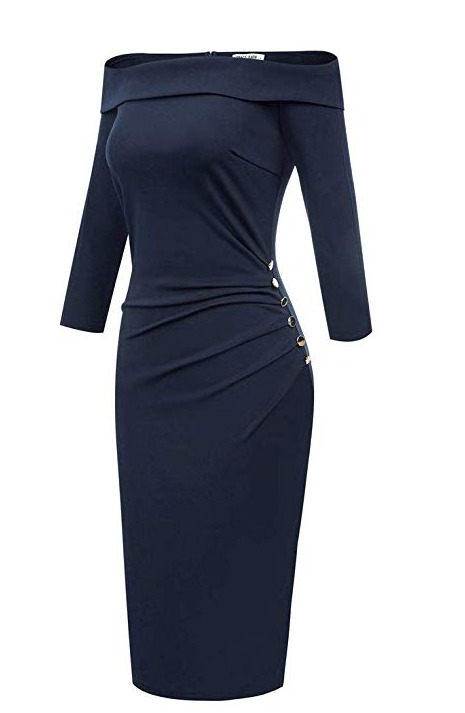 GRACE KARIN Femme Robe de Soirée Cocktail Cérémonie Épaule Dénudée.jpg