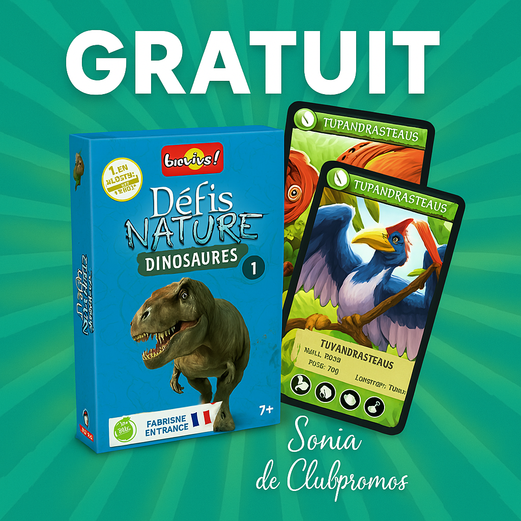 Jeu éducatif Défis Nature Dinosaures 1 offert par la RATP