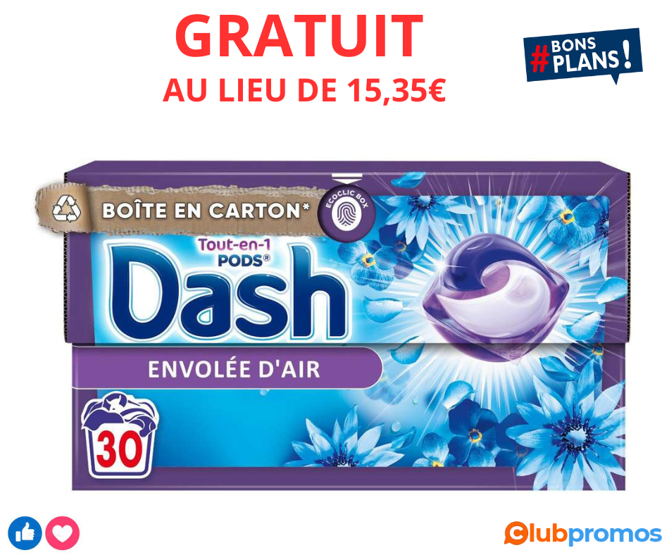 GRATUIT Paquet de 30 Capsules de Lessive Dash grâce à l'offre Carrefour et le remboursement En...png