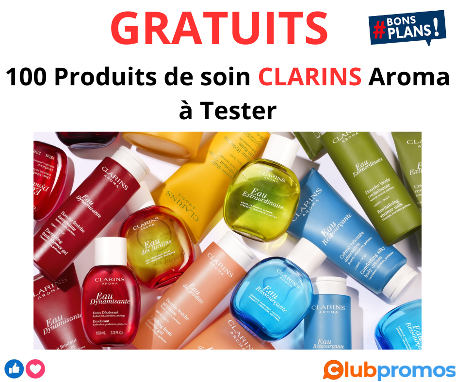 gratuits teste 100 Produits de soin CLARINS Aroma à Tester.png