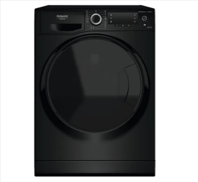 Lave-linge séchant Hotpoint NDD11725BDAEU 11/7 kg, moteur induction, 1600 tr/min, programmes vapeur Steam Hygiene, ActiveCare, cycles continus, écran LCD, pose libre, promotion Cdiscount 499 €.