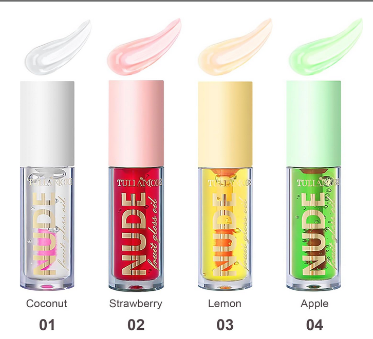  Lot de 4 huiles à lèvres LOPHE – gloss repulpant teinté, formule nourrissante à l’huile de pépins de cerise – maquillage hydratant pour lèvres sèches – soin quotidien compact et pas cher – bon plan beauté Amazon