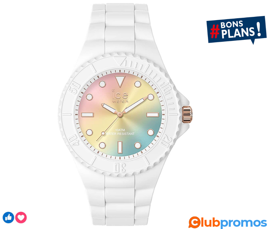 Ice-Watch - ICE generation Sunset rainbow - Montre blanche avec bracelet en silicone .png