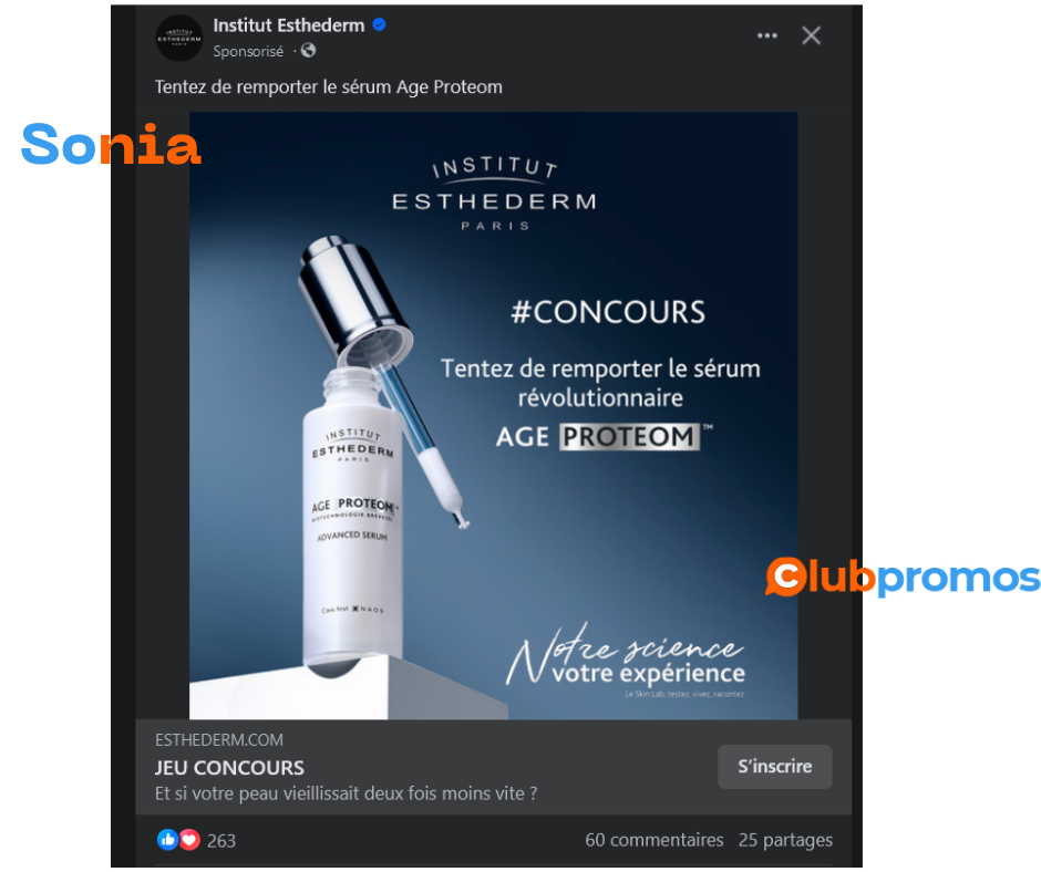 inscrivez-vous et vous serez peut-être sélectionné(e) pour gagner l'innovation Institut Esthed...png