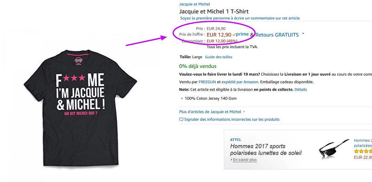 Jacquie Et Michel   1 T Shirt   Homme   Taille L   Noir  Amazon.fr  Vêtements et accessoires.png